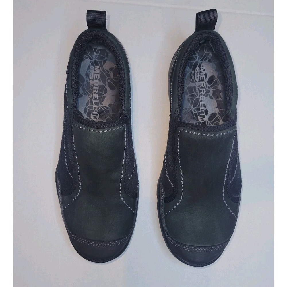 Merrell Women's Jungle Moc Nubuck Black shoes Boots‎ Size 6